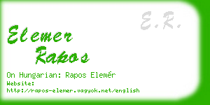 elemer rapos business card